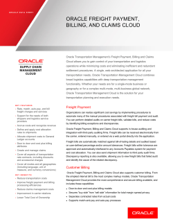 Freight Payment Data Sheet