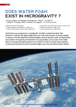 Does water foam exist in microgravity?