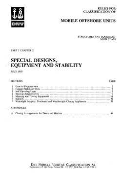 DNV Rules for MOU-Part 3 Chapter 2
