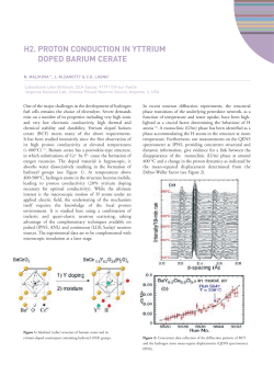 Proton conduction in yttrium doped barium cerate