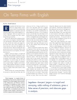 On Terra Firma with English