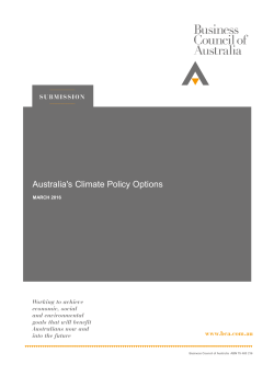 (CCA) Special Review: Australia`s Climate Policy Options