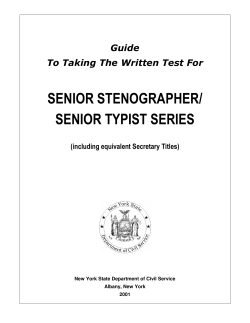 Senior Level Secretarial Study Guide