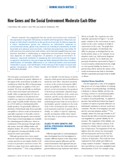 How Genes and the Social Environment Moderate Each Other