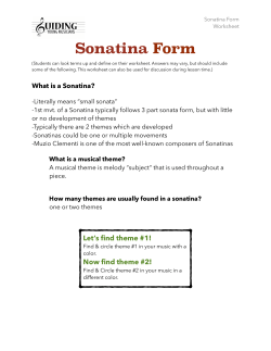 Sonatina Form Worksheet (Teacher`s Guide) - Home