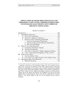 application of share-price discounts and their role in dictating