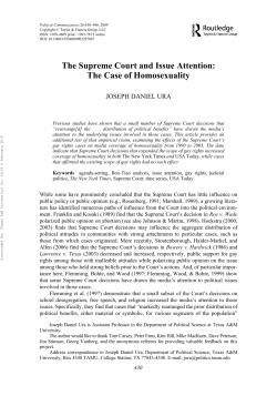 The Supreme Court and Issue Attention: The Case of