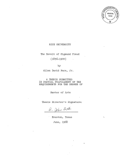 The revolt of Sigmund Freud (1856-1900)