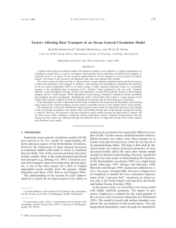 Factors Affecting Heat Transport in an Ocean General Circulation