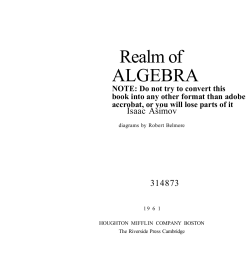 Realm of ALGEBRA - ArvindGuptaToys Books Gallery