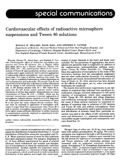 Cardiovascular effects of radioactive microsphere suspensions and