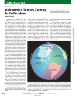 A Measurable Planetary Boundary for the Biosphere