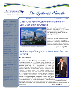 Fall/Winter - Cystinosis Research Network