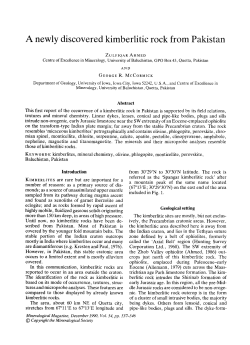 A newly discovered kimberlitic rock from Pakistan