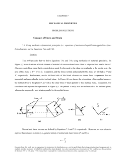 Concepts of Stress and Strain - Aerospace Engineering Courses page