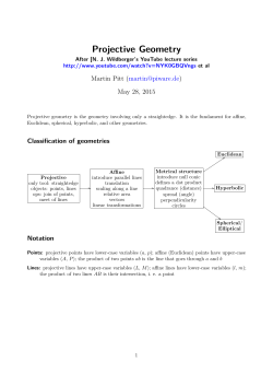 Projective Geometry
