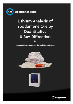 Lithium Analysis of Spodumene Ore by Quantitative X-Ray