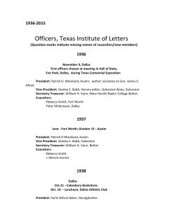 New Members - Texas Institute of Letters