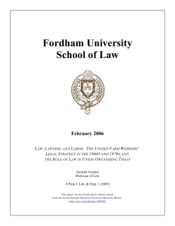 "Law, Lawyers and Labor" by J. Gordon