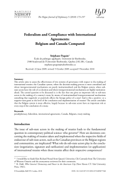 Federalism and Compliance with International Agreements