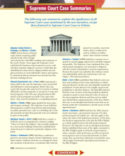 Supreme Court Case Summaries