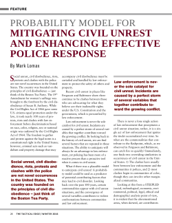 MITIGATING CIVIL UNREST AND ENHANCING EFFECTIVE