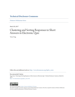 Clustering and Sorting Responses to Short Answers in Electronic Quiz