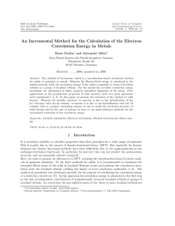 An Incremental Method for the Calculation of the Electron