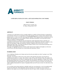 COMPARING FURNACES USING A DETAILED OPERATING COST