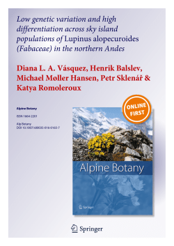 Low genetic variation and high differentiation across sky island