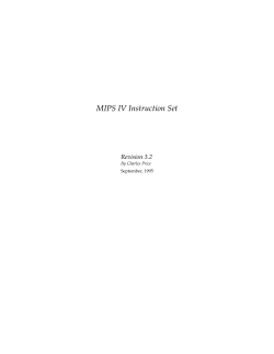 MIPS IV Instruction Set