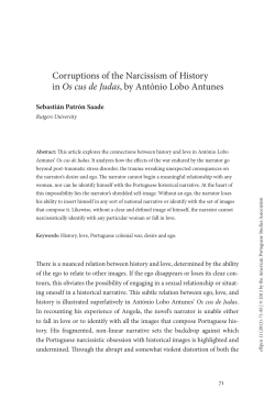 Corruptions of the Narcissism of History in Os cus de Judas, by