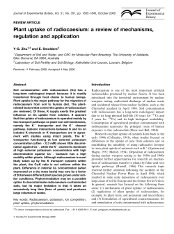 Plant uptake of radiocaesium: a review of