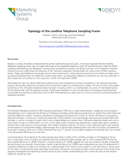 Topology of the Landline Telephone Sampling Frame