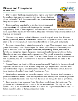 Biomes and Ecosystems - Avery County Schools