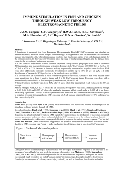 immune stimulation in fish and chicken through weak low
