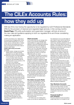 The CILEx Accounts Rules: how they add up