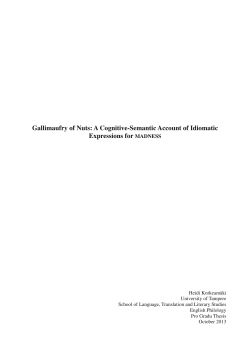 Gallimaufry of nuts: A cognitive-semantic account of