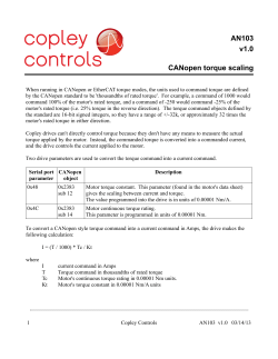 CANopen Torque Scaling