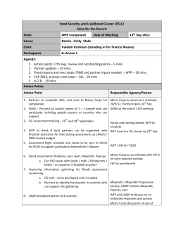 - Food Security Cluster