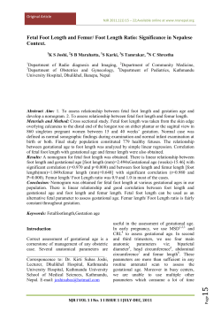 Foot Length Ratio - Nepal Journals Online