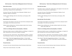 MLA format tips -- Works Cited or Bibliography Entries for Print