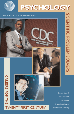 Careers in Psychology