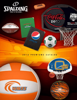 2012 Spalding Premiums Product Catalog