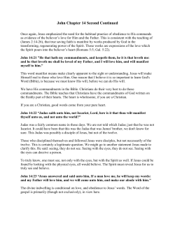 John Chapter 14 Second Continued