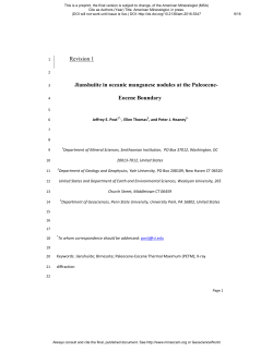 Revision 1 Jianshuiite in oceanic manganese nodules at the