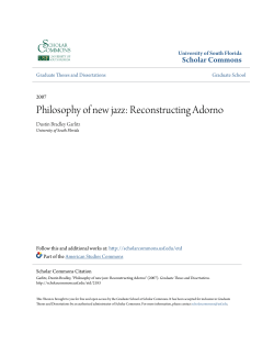 Philosophy of new jazz: Reconstructing Adorno