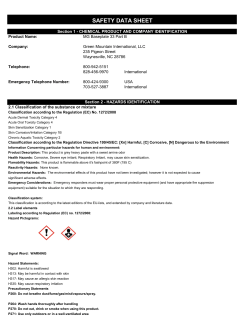 safety data sheet - Mountain Grout * Welcome to Green Mountain