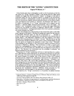 THE BIRTH OF THE "LIVING" CONSTITUTION