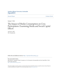 The Impact of Media Consumption on Civic Participation: Examining